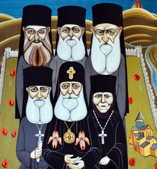 Патриарх Калистрат (Цинцадзе) с подвижниками